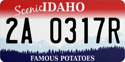 ID license plate 2A0317R