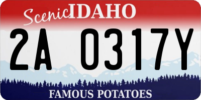 ID license plate 2A0317Y