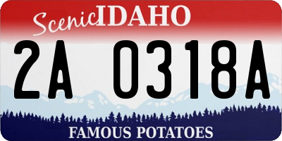 ID license plate 2A0318A