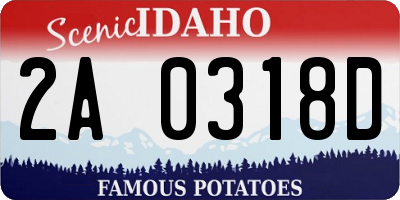 ID license plate 2A0318D