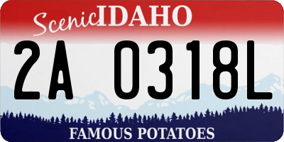 ID license plate 2A0318L