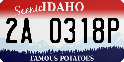 ID license plate 2A0318P
