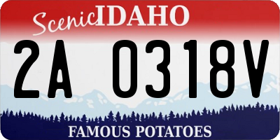 ID license plate 2A0318V