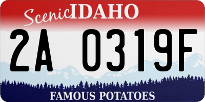ID license plate 2A0319F
