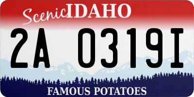 ID license plate 2A0319I