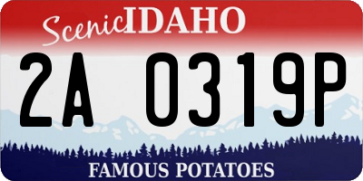ID license plate 2A0319P