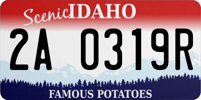 ID license plate 2A0319R
