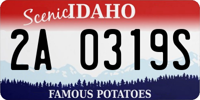 ID license plate 2A0319S
