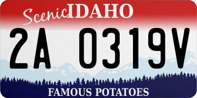 ID license plate 2A0319V