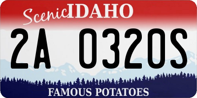 ID license plate 2A0320S