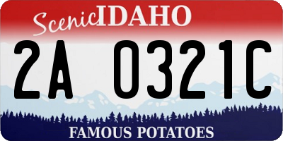 ID license plate 2A0321C
