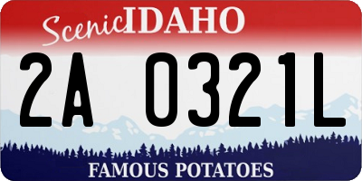 ID license plate 2A0321L
