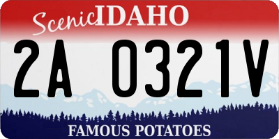 ID license plate 2A0321V