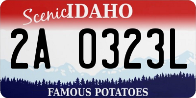 ID license plate 2A0323L