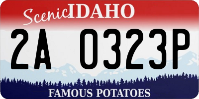 ID license plate 2A0323P