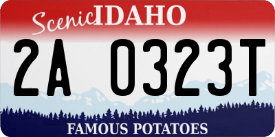 ID license plate 2A0323T