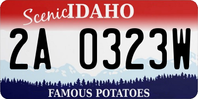 ID license plate 2A0323W