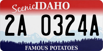 ID license plate 2A0324A