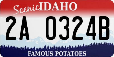 ID license plate 2A0324B