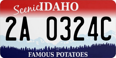 ID license plate 2A0324C