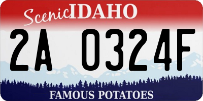 ID license plate 2A0324F
