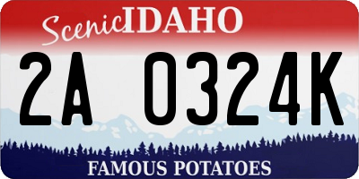 ID license plate 2A0324K