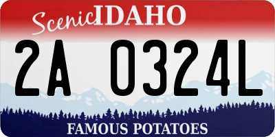 ID license plate 2A0324L