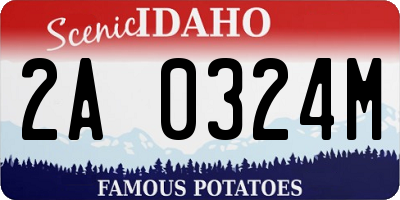 ID license plate 2A0324M