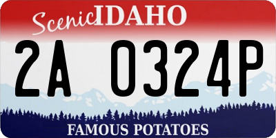 ID license plate 2A0324P