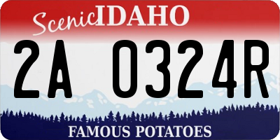 ID license plate 2A0324R