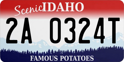 ID license plate 2A0324T