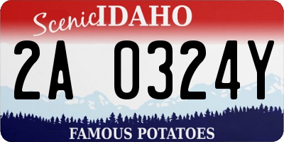 ID license plate 2A0324Y