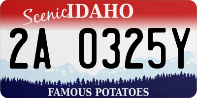 ID license plate 2A0325Y