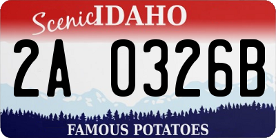 ID license plate 2A0326B