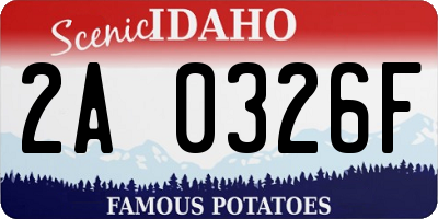 ID license plate 2A0326F
