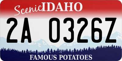 ID license plate 2A0326Z