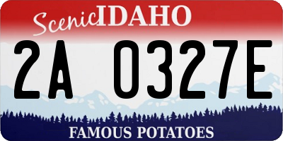 ID license plate 2A0327E