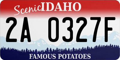 ID license plate 2A0327F