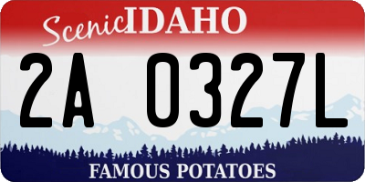 ID license plate 2A0327L