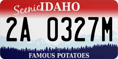 ID license plate 2A0327M