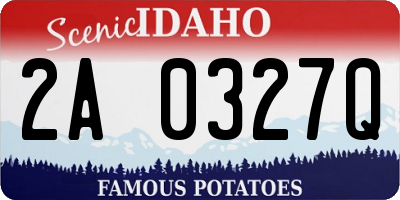 ID license plate 2A0327Q