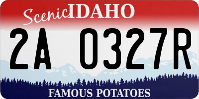 ID license plate 2A0327R