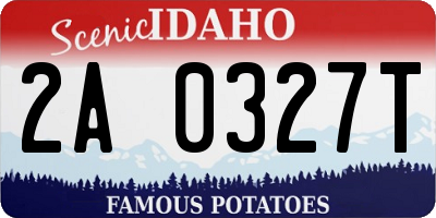 ID license plate 2A0327T