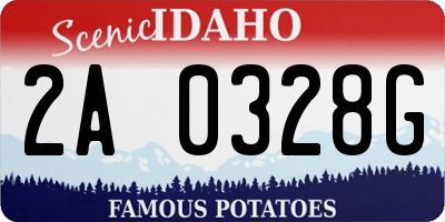 ID license plate 2A0328G