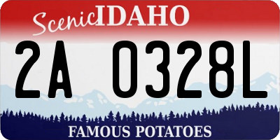 ID license plate 2A0328L