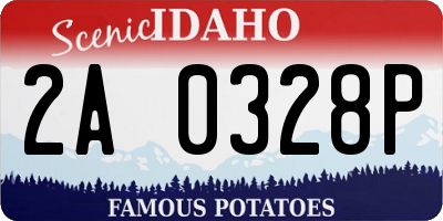 ID license plate 2A0328P