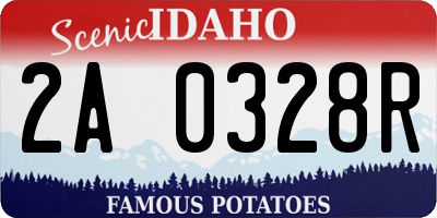 ID license plate 2A0328R