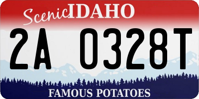 ID license plate 2A0328T