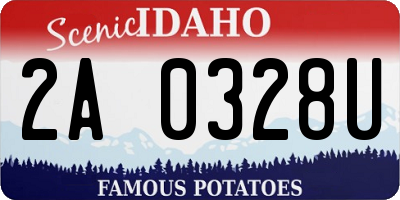 ID license plate 2A0328U
