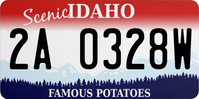 ID license plate 2A0328W